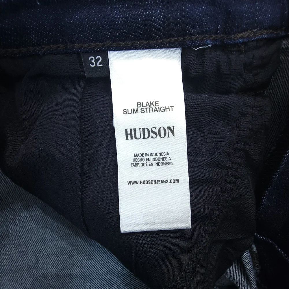 Hudson Blake Mens Slim Jeans Size 33x30 Dark Wash NWT